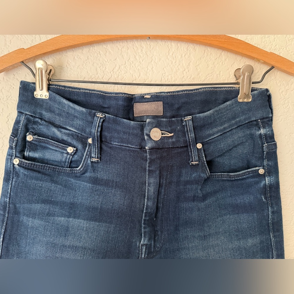 MOTHER The Looker Ankle Fray High Waisted Jeans Size 26 - Picture 5 of 10